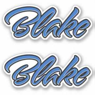 Blake Name Blue Autocollants Sticker Stickerset