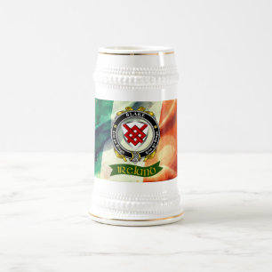 Blake Personalized Irish Badge w/Irish Flag Beer Stein