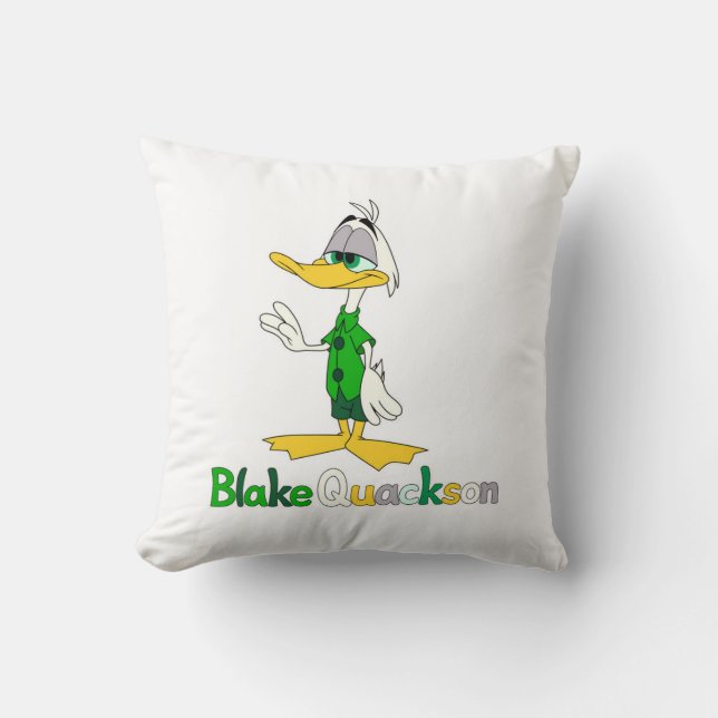 Blake Quackson Throw Pillow (Front)
