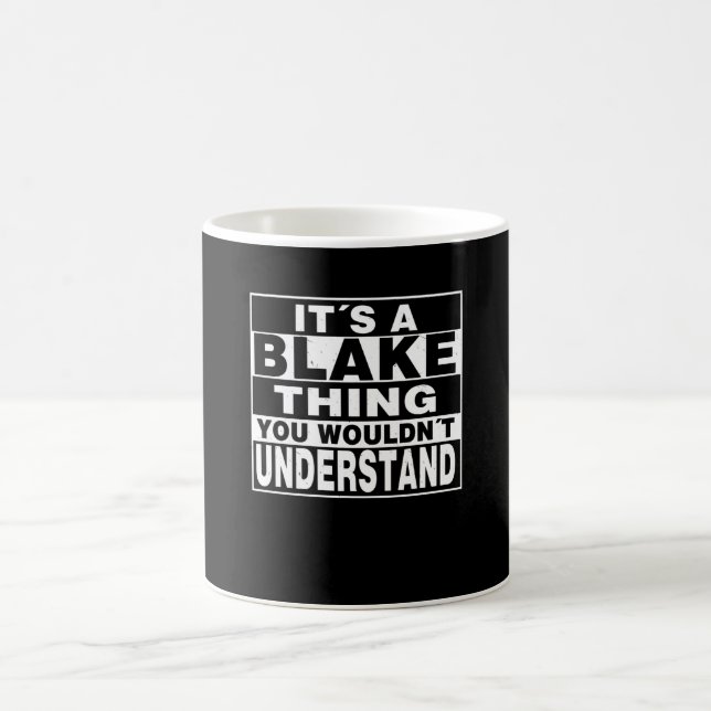 BLAKE Surname Personalized Gift Coffee Mug (Center)