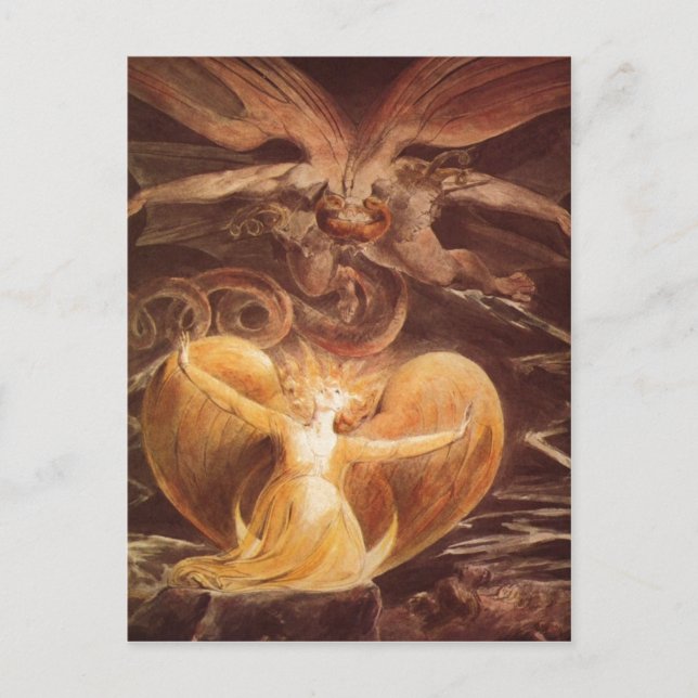 Blake, William Der gro?e Rote Drache und die mit d Postcard (Front)