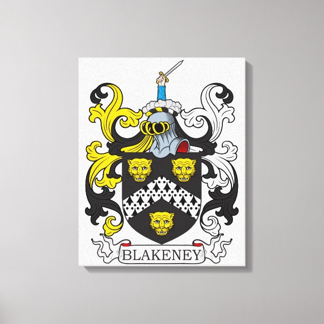 Blakeney Coat of Arms Canvas Print (Front)