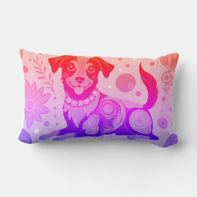 Blakey Paws Throw Pillow (Back)