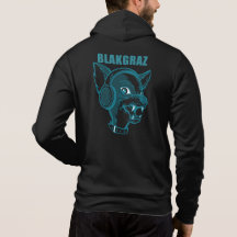 Blakgraz Lucy the Dog with Headphones Hoodie