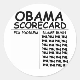 Blame Bush Classic Round Sticker