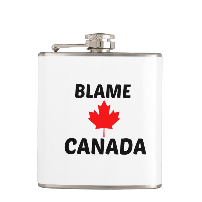 BLAME CANADA HIP FLASK (Front)