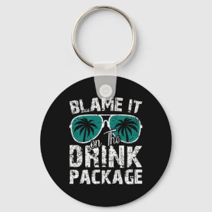 Blame It On The Cruise Package Cruise Cruising Mat Keychain