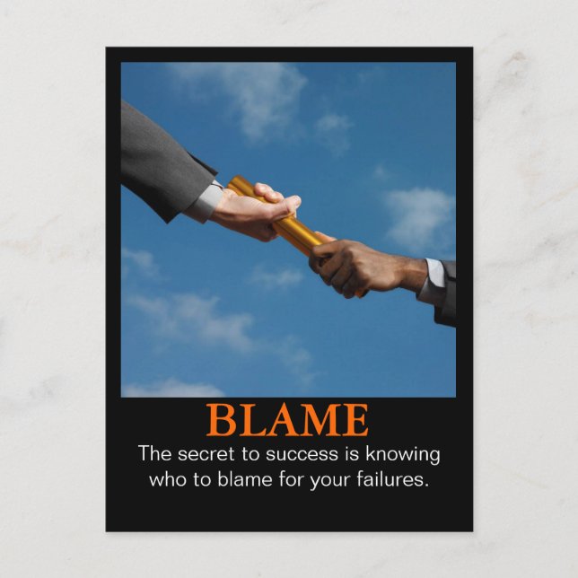 Blame Postcard (Front)