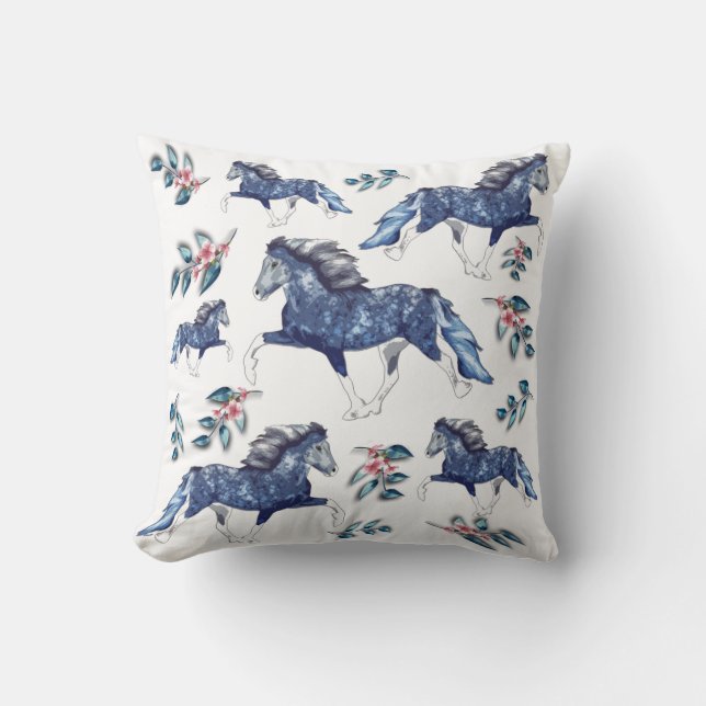 Blámóða Throw Pillow (Front)