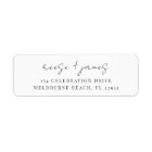 Blanc | Adresse de retour de script minimal modern