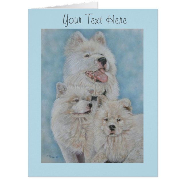 blanc akita long manteau chien portrait art origin (Devant)