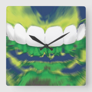 Blanc Avant Dents Design Dentiste Horloge murale