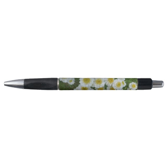 Blanc avec coeur jaune Fleurs Stylo Emmy (Devant)
