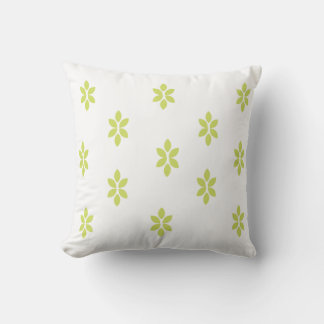 Blanc Avec Feuille Vert Minuscule Coussin décorati