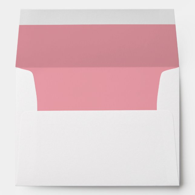 Blanc avec rose à l'intérieur | Enveloppes A7 (Dos (Bas))