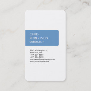 Blanc Bleu Gris Attrayant Carte de visite de charm