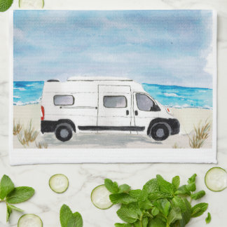 Blanc Camper Van Cuisine Serviette RV Thème