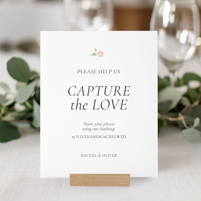 Blanc | Capturez l'Amour Table de Mariage  (Créateur téléchargé)