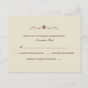 Blanc cassé et brun RSVP occidental (AUCUNE