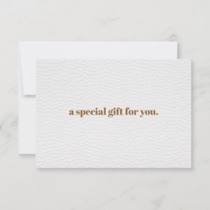 Blanc chic Carte cadeau Elegant Leather Look