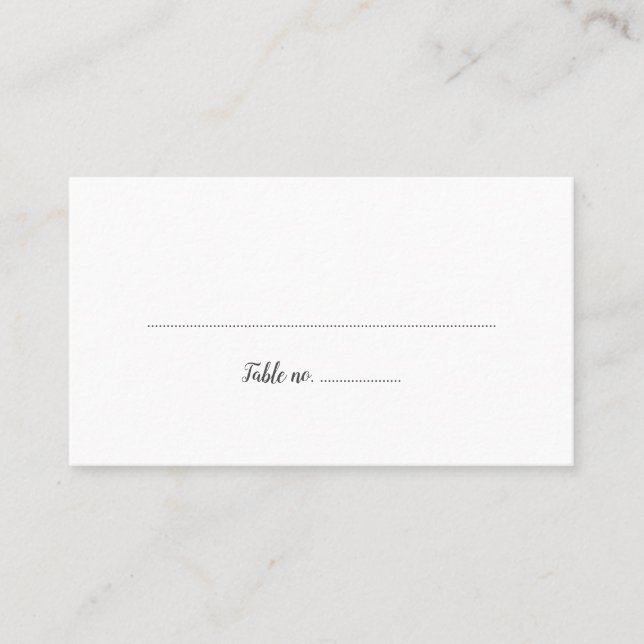 Blanc clair avec le numéro de tableau noir Cartes  (Devant)
