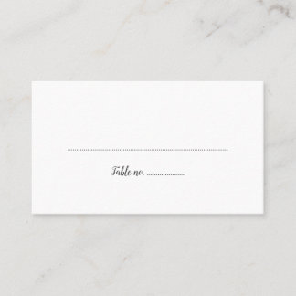 Blanc clair avec le numéro de tableau noir Cartes 