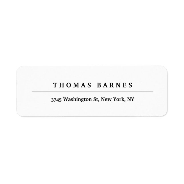Blanc classique minimaliste sobre élégant (Devant)