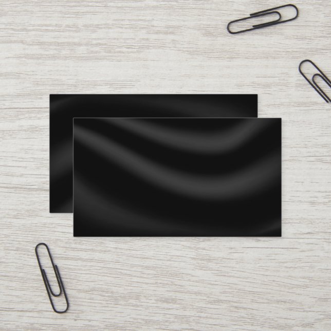 BLANC CRÉER VOTRE PROPRE CARTE DE VISITE NOIR (Devant/Arrière en situation)