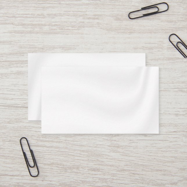 BLANC CRÉER VOTRE PROPRE CARTE DE VISITE SATIN BLA (Devant/Arrière en situation)