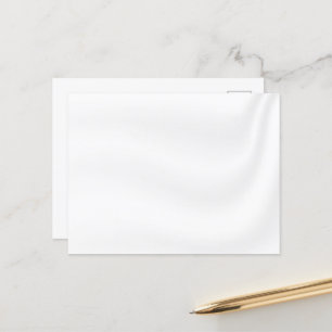 BLANC CRÉER VOTRE PROPRE CARTE POSTALE SATIN BLANC