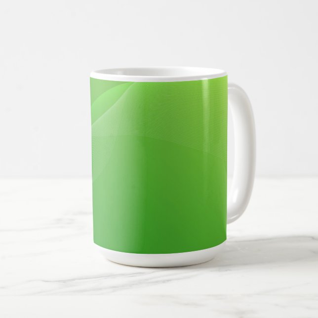 BLANC CRÉEZ VOTRE PROPRE MUG VERT (Devant droit)