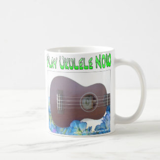 Blanc de 11 onces de jeu d'ukulélé tasse blanche