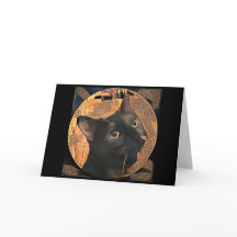 Blanc de carte de voeux de chat de Grec-Style à