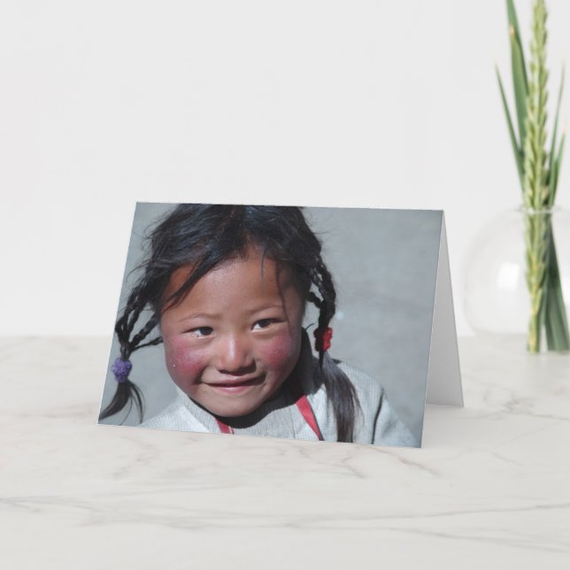 Blanc de Carte pour notes de fille de base de (Devant)