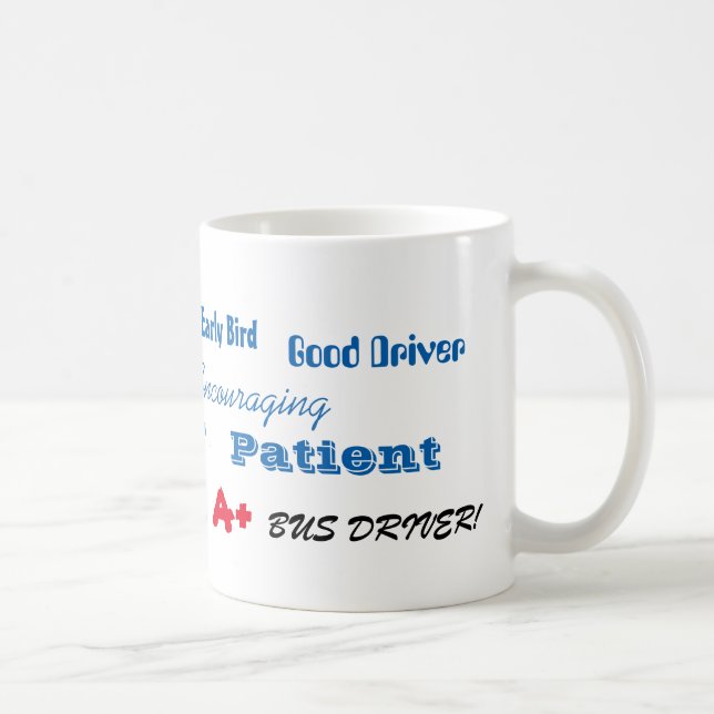 Blanc de chauffeur d'autobus scolaire tasse de (Droite)