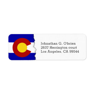 Blanc de drapeau d'état du Colorado personnalisé