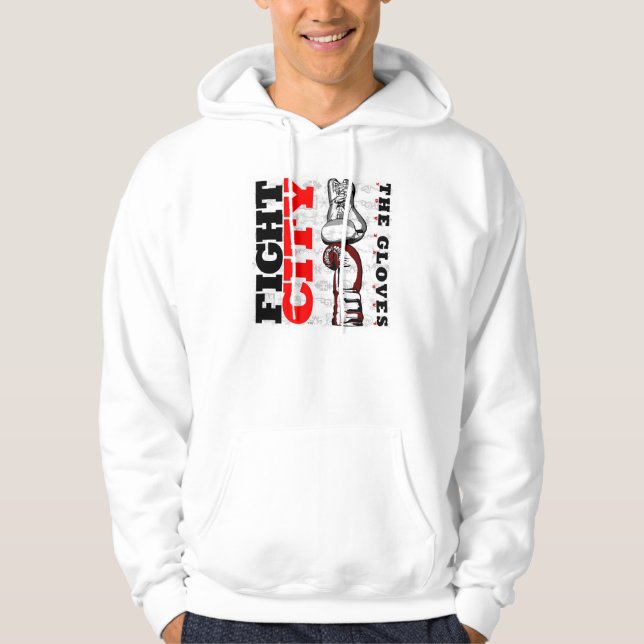 Blanc de sweat - shirt à capuche de FC (Devant)
