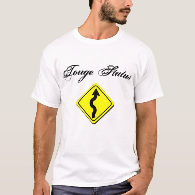 Blanc de T-shirt de dérive de statut de Touge (Devant)