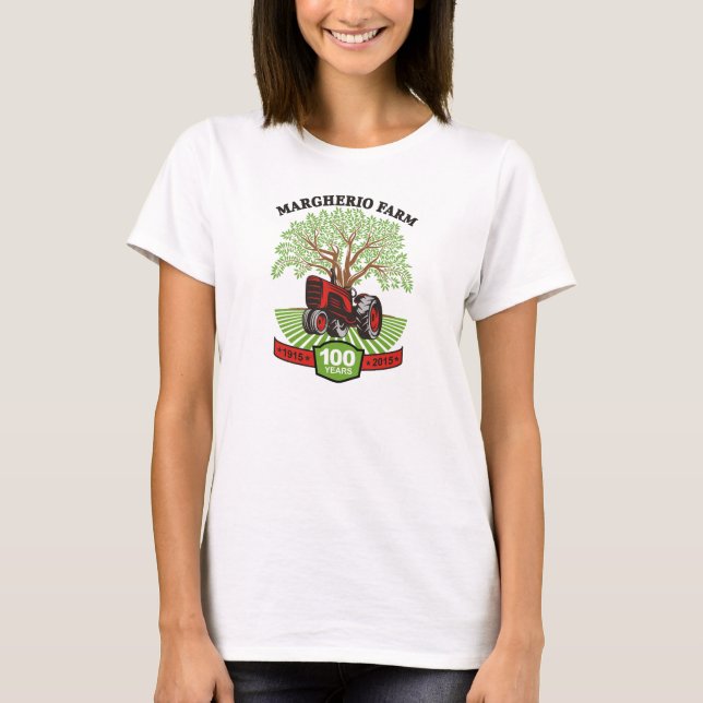 Blanc de T-shirt des années Women's-100 (Devant)