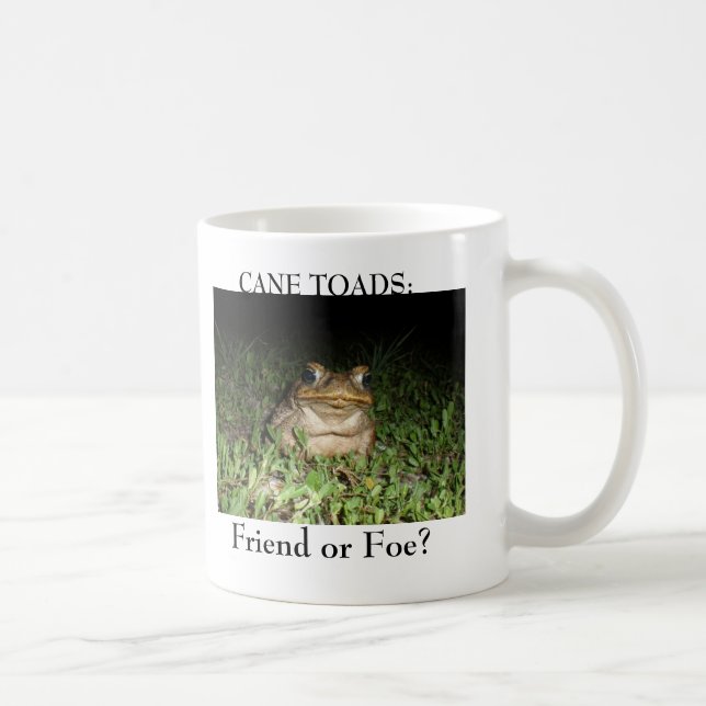 Blanc de tasse de crapaud de canne (Droite)