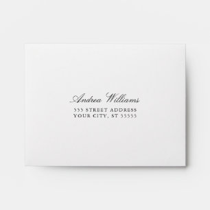Blanc et enveloppe de RSVP rayée par Papier