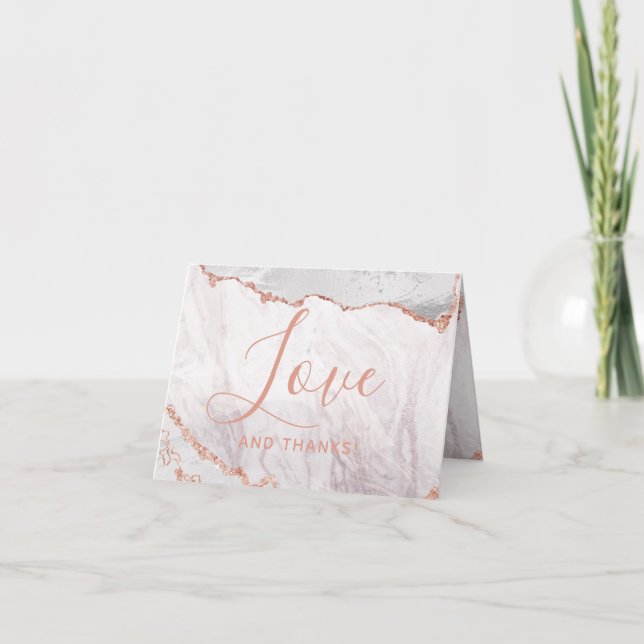 Blanc et Rose Or Agate Marbre Merci photo (Devant)