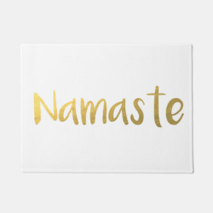 Blanc et tapis de plancher de Namaste d'or