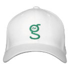 Blanc Flex Fit Casquette w Green Logo brodé