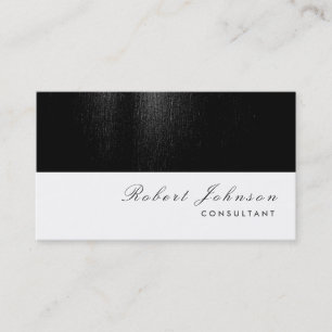Blanc gris noir moderne Consultant Carte de visite
