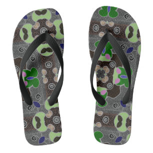 Blanc gris rouge de conception de Jimette de Flip Flops