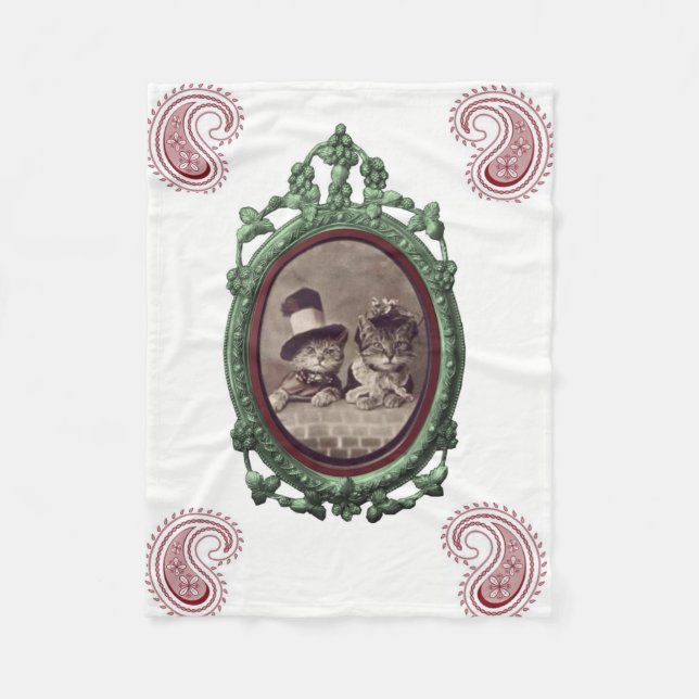 blanc kitten chaton blanc personnalisé couverture (Devant)