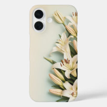 Blanc Lilies Floral - iPhone / coque ipad