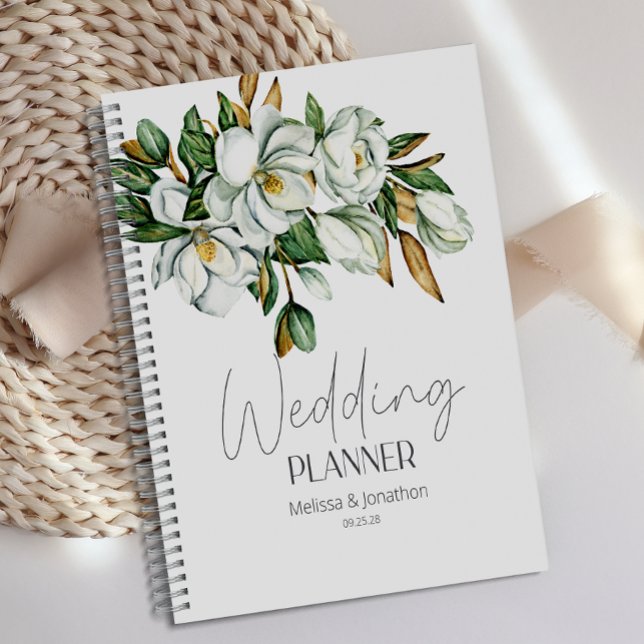 Blanc Magnolia Floral Russe Wedding planner (Créateur téléchargé)