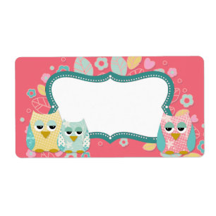 Blanc mignon lunatique de baby shower de hibou de